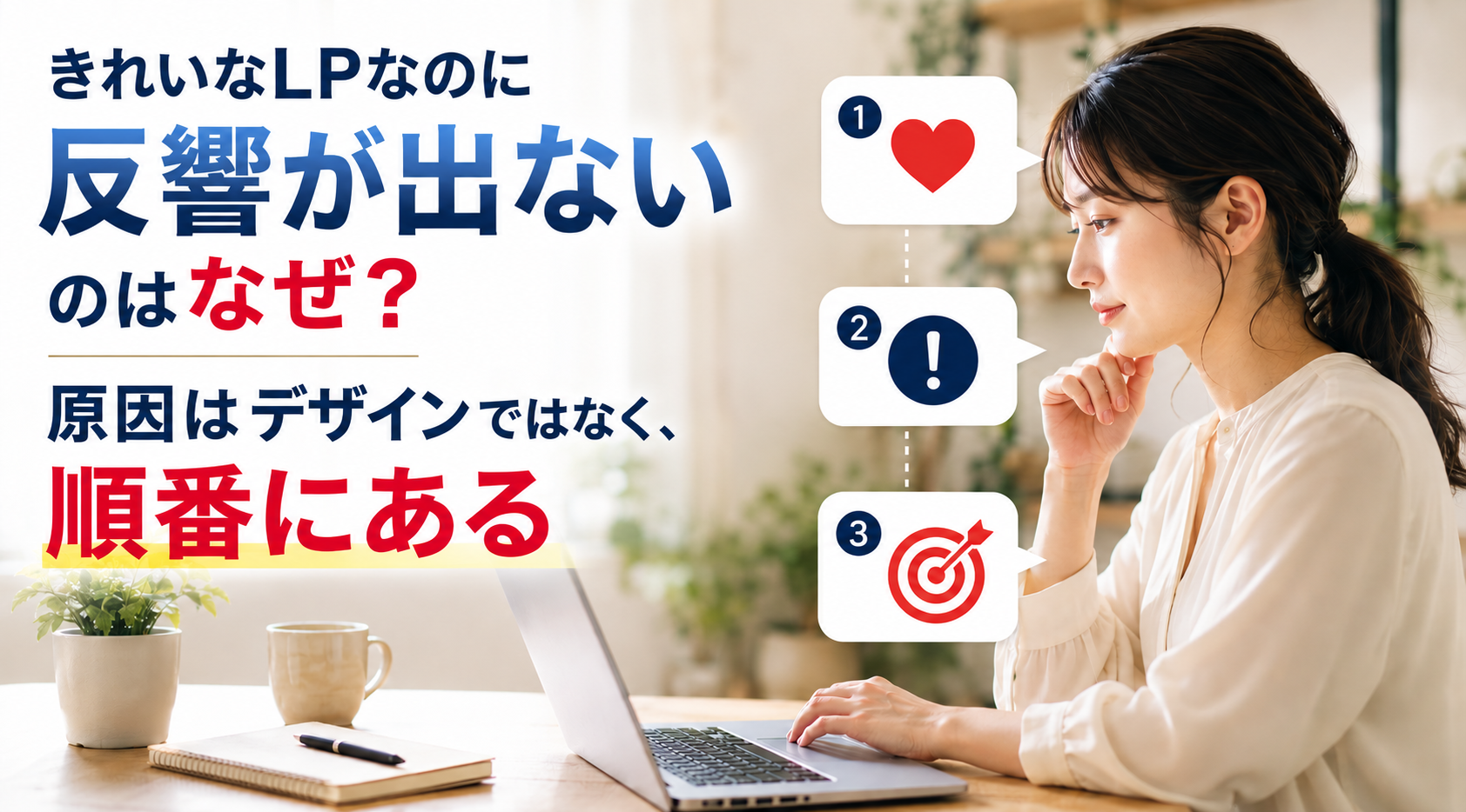きれいなLPなのに反響が出ないのはなぜ？原因はデザインではなく、順番にある
